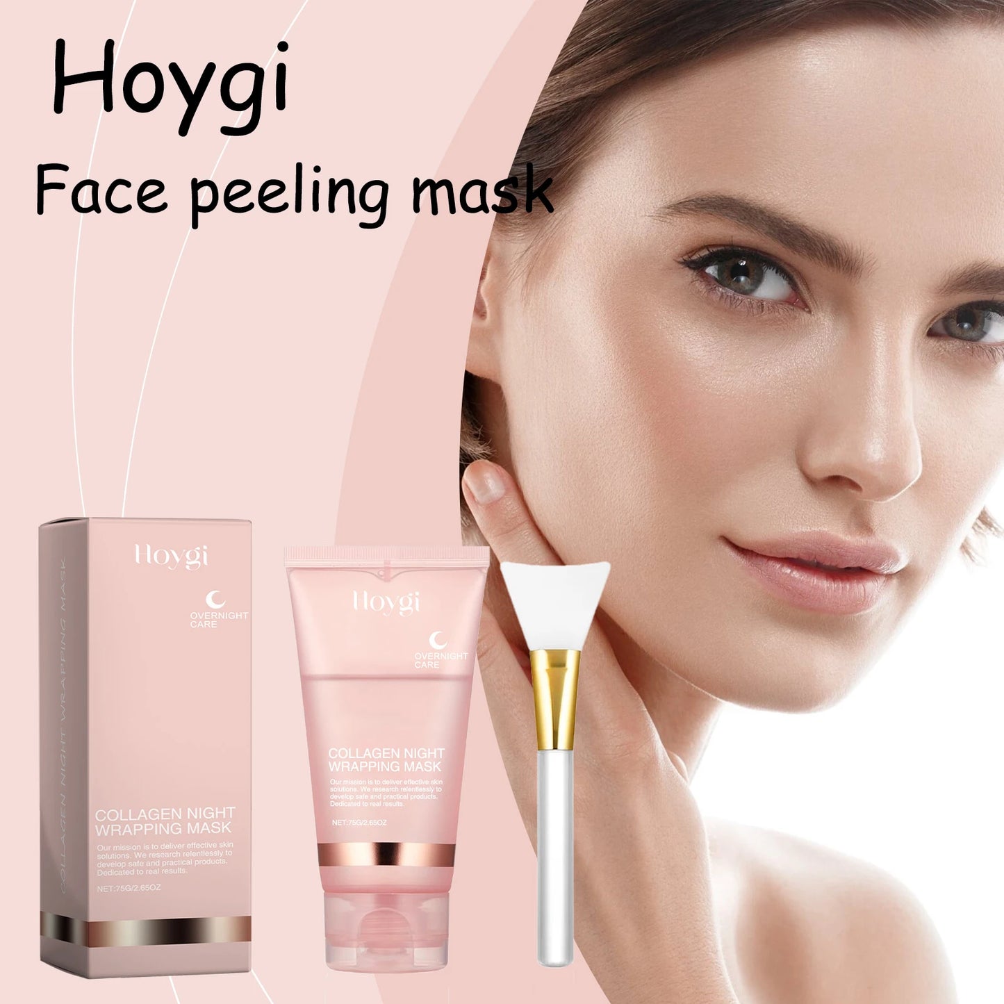 Hoygi Collagen Peeling Face Mask Cleaning Pore Dirts Improve Skin Texture Brightening Skin Tone Firming Face Hydrating Mask