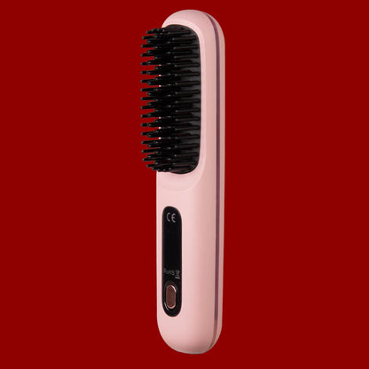 Portable Cordless Straightener Hair Comb Electric Negative Ion Anti Scald Fast Heated Straightening Brush Hair Styling Tool