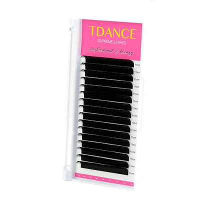 TDANCE 16Rows Classic Lash Dark Black Matte Professionals Soft Natural Faux Eyelash Extension Makeup Beauty Individual Eyelashes