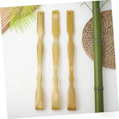 3 Pack Bamboo Back Scratchers - Convenient Long-Handle Itch Relief Tools, Large Quantity Set for Home & Travel
