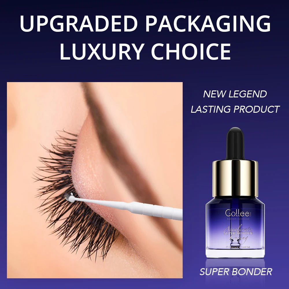 Gollee Lash Extensions Primer 15ML Eyelash Super Bonder Increased durability Help Eyelashe Bonder Fixing Lasting Adhesive Makeup