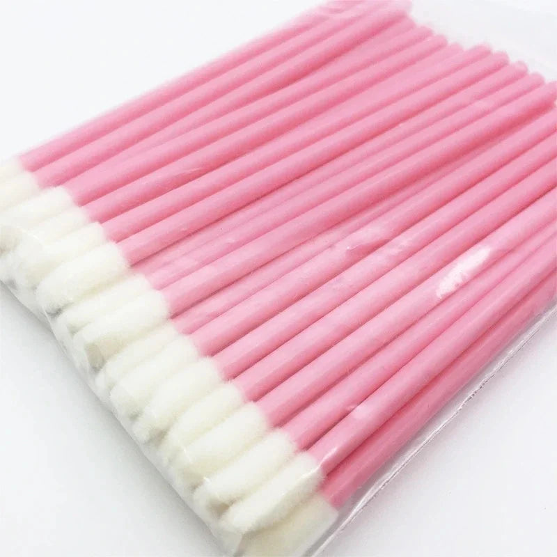 500-1000Pcs Pink Disposable Lip Brush Full Size Lipsticks Lipbrush Mascara Applicator Lipstick Wands Set Cosmetic Makeup Tool