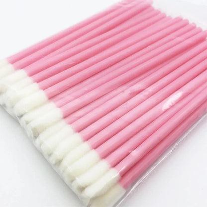 500-1000Pcs Pink Disposable Lip Brush Full Size Lipsticks Lipbrush Mascara Applicator Lipstick Wands Set Cosmetic Makeup Tool