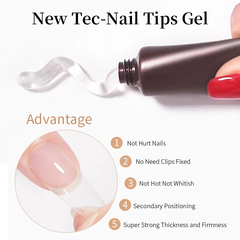BORN PRETTY 15g Nail Tips Gel Nude Clear Transparent Nail Gel Soak Off UV LED Nail Art Gel Varnish Function Gel Nail Extension