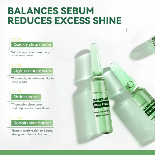 2ml Centella Facial Serum for Dermapen Hyaluronic Acid Acne Solution Ampoule Glutathione Fine Lines Hydrate Fluid 5/20PCS