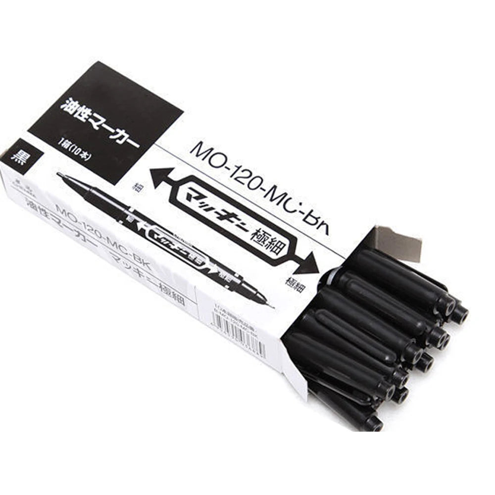 10pcs Tattoo Skin Markers Pen Scribe Permanent Makeup Tattoo Supplies Tool Ink Waterproof Marker Pen