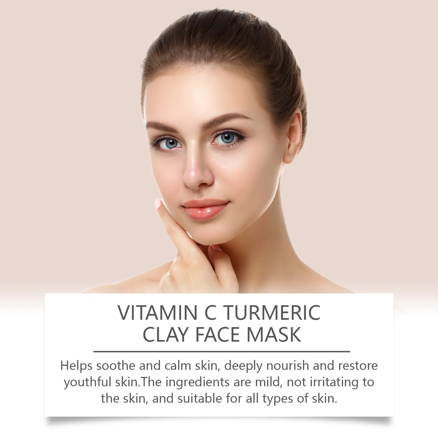 Vitamin C Turmeric Clay Mask Blackhead Removal Anti-Acne Oil Control Even Tone Anti-Irritation Whitening Nourish Sooth Mud Masks