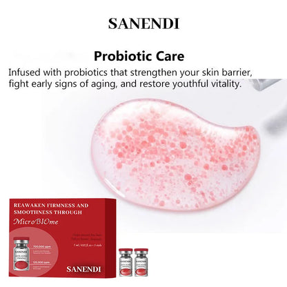 SANENDI Korea Skincare Hyaluronic Acid Ampoule MicroBiome Serum Moisture-Support Lightweight Hydration A-AG Solution