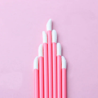 500-1000Pcs Pink Disposable Lip Brush Full Size Lipsticks Lipbrush Mascara Applicator Lipstick Wands Set Cosmetic Makeup Tool