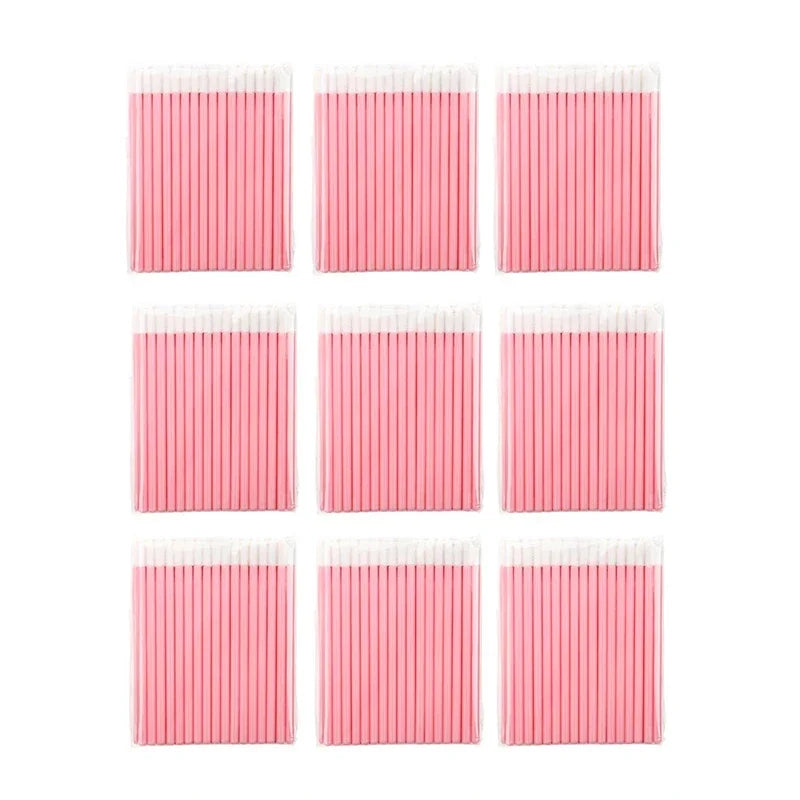 500-1000Pcs Pink Disposable Lip Brush Full Size Lipsticks Lipbrush Mascara Applicator Lipstick Wands Set Cosmetic Makeup Tool
