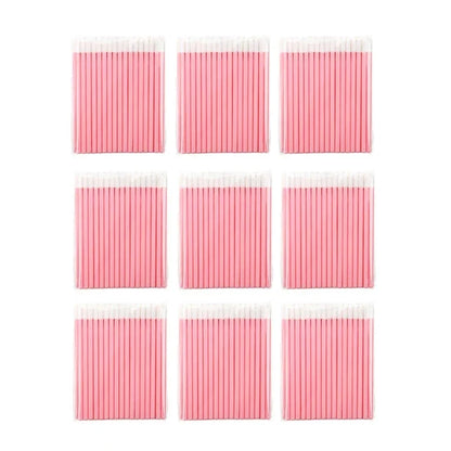 500-1000Pcs Pink Disposable Lip Brush Full Size Lipsticks Lipbrush Mascara Applicator Lipstick Wands Set Cosmetic Makeup Tool