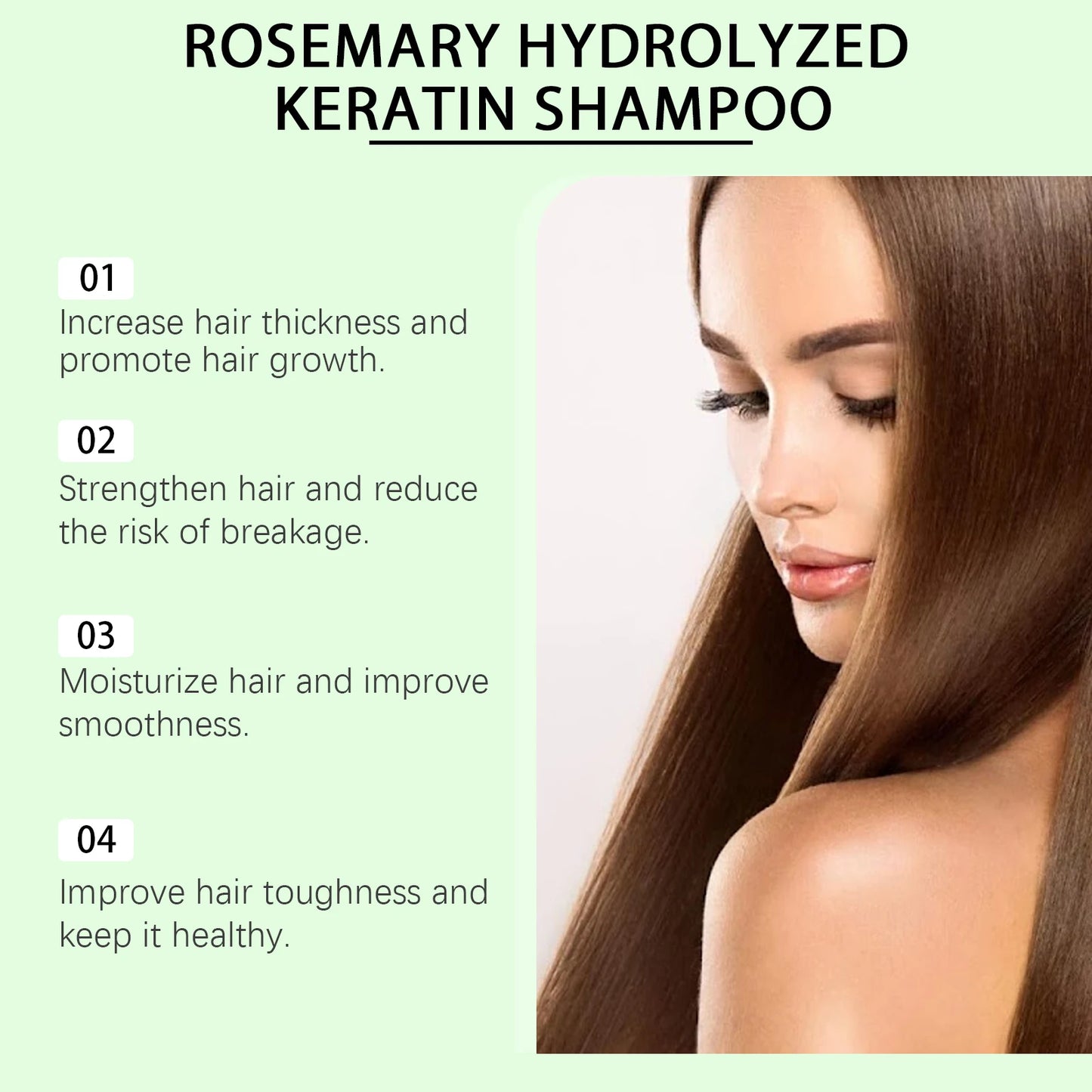 Hoegoa Rosemary Hair Shampoo Plant Formula Cleaning Dandruff Moisturizing Oil Control Volumizing Refreshing Hair Growth Shampoo
