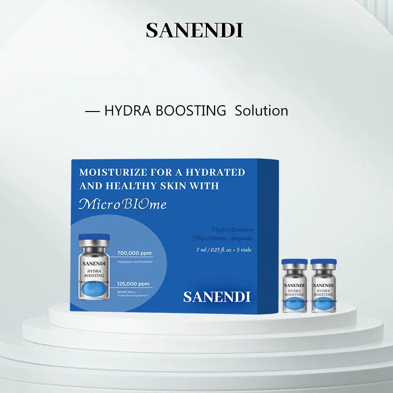 SANENDI Korea Skincare Hyaluronic Acid Ampoule MicroBiome Serum Moisture-Support Lightweight Hydration A-AG Solution