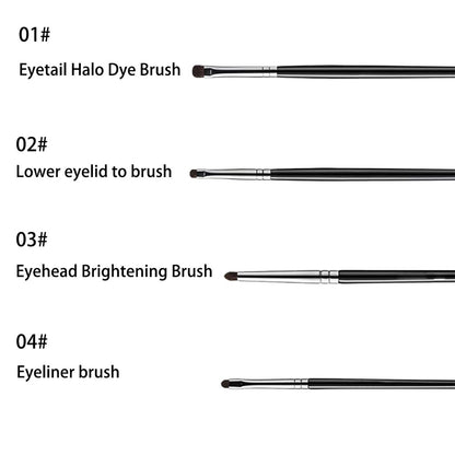 4Pcs Eye Detail Brushes Set, Eyeshadow Brushes, Undereye Smudge Brushes, Soft Eyeliner Brush, Perfect Eye Makeup Tools