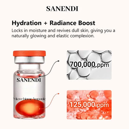 SANENDI Korea Skincare Hyaluronic Acid Ampoule MicroBiome Serum Moisture-Support Lightweight Hydration A-AG Solution