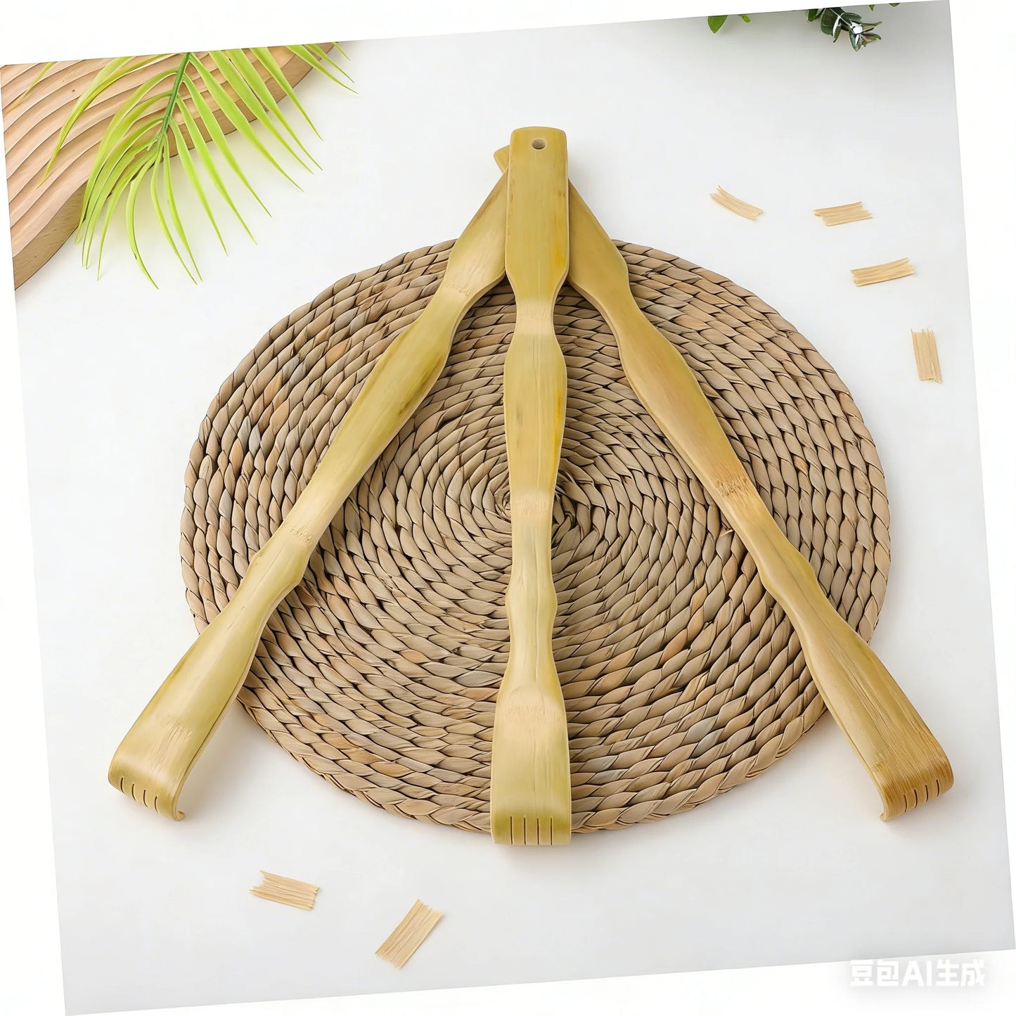 3 Pack Bamboo Back Scratchers - Convenient Long-Handle Itch Relief Tools, Large Quantity Set for Home & Travel