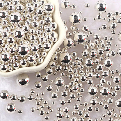 10g Random Mix 3-10mm No Hole ABS Imitation Pearl Bead For Vase Filler Makeup Brush For DIY  Jewelry Making  Decor  F0912