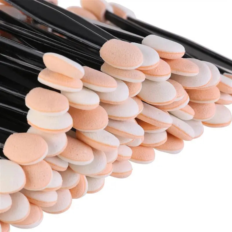 50/5PCS Disposable Eye shadow Brushes Dual Sided Sponge Nylon Makeup Eye Shadow Brushes For Cosmetic Applicator Make up Hot