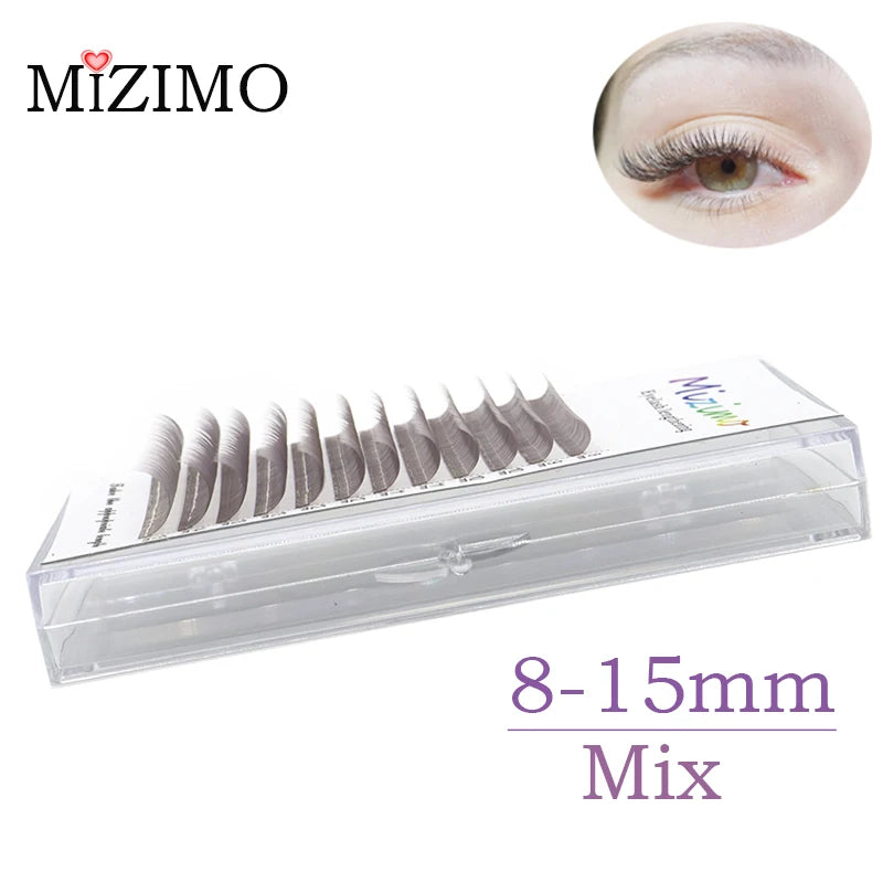 The Royal Blue Color 8-15 Length is Mixed With Natural Softness To Extend The Professional Grafting False Eyelash Makeup 0.07