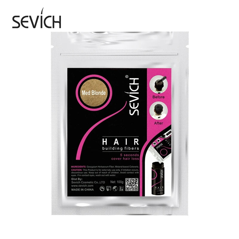 SEVICH 100g Hair Fibers Refill Bag Bald Extension Hair Growth Powder Salon Professional Hair Treatment Unisex Hair Loss Products