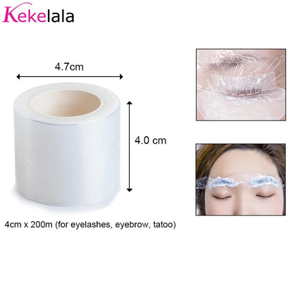 200m/Roll Clear Makeup Film Lip Eyebrow Tattoo Wrap Cover Eyelash Extension Glue Remover Lash Perm Lifting Film Microblade Tool