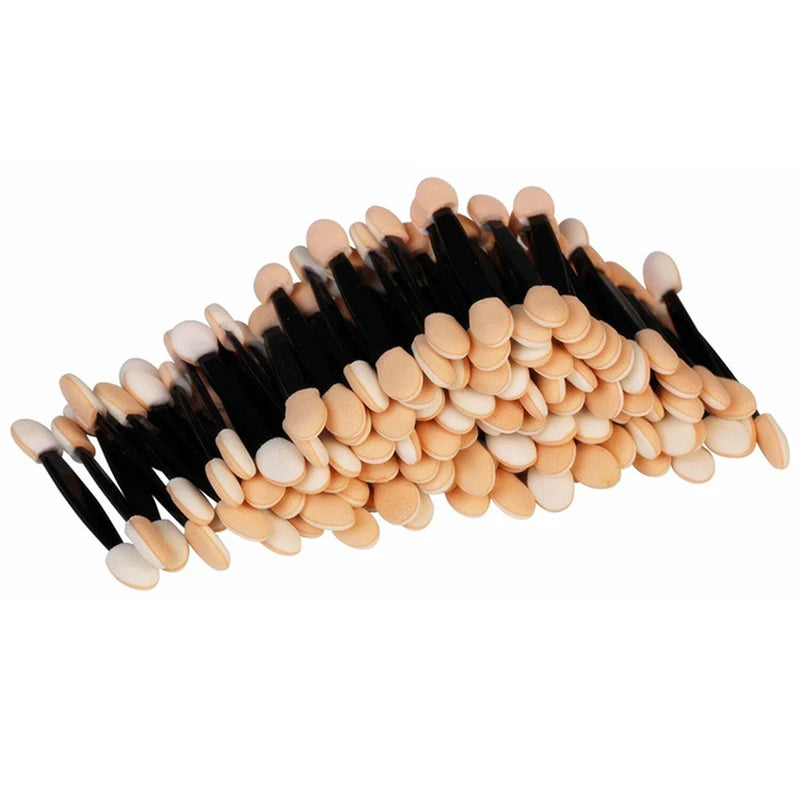 50/5PCS Disposable Eye shadow Brushes Dual Sided Sponge Nylon Makeup Eye Shadow Brushes For Cosmetic Applicator Make up Hot