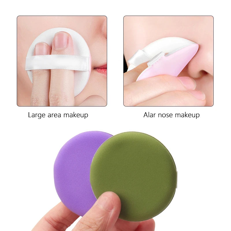 5 pcs Professional Round Shape Facial Face Body Powder Foundation Puff Portable Soft Cosmetic Puff Makeup Foundation Sponge Lot