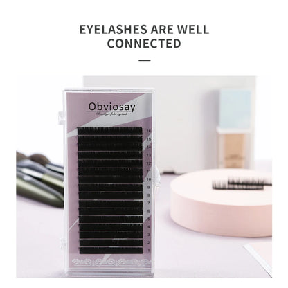 High Quality 16 Rows Faux Mink Eyelashes 0.03-0.20 Thickness Soft Individual Lashes for Eyelash Extension False Eyelashes