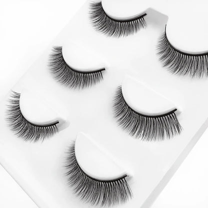 SHIDISHANGPIN 3 pairs 27 styles 3D Faux Mink Hair Soft False Eyelashes Fluffy Wispy Thick Fake Lash Handmade Eyelash Eye Makeup