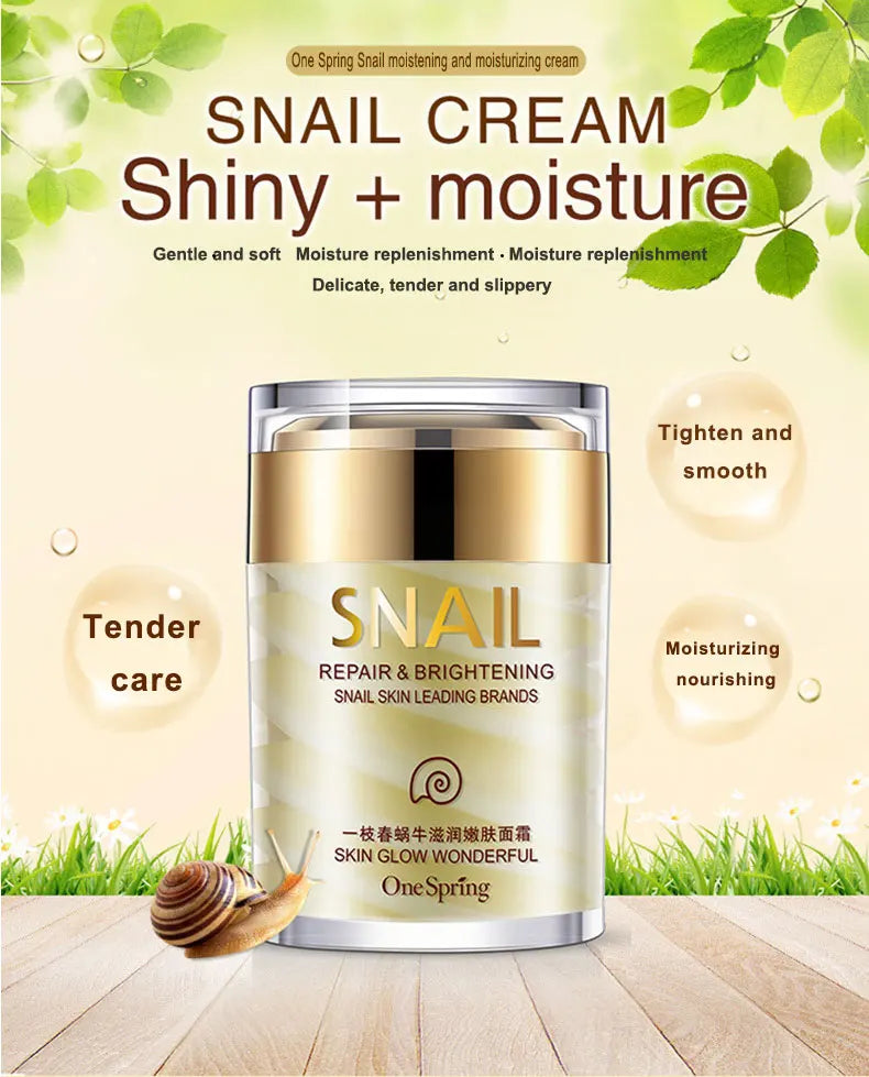 OneSpring Snail Cream Nourishing Anti Wrinkle+Gold Eye Cream Removal Dark Circles Eye Bag Repair Moisturizing Faical Skin Care