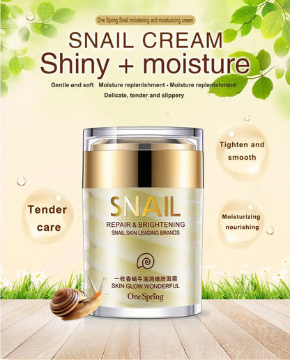 OneSpring Snail Cream Nourishing Anti Wrinkle+Gold Eye Cream Removal Dark Circles Eye Bag Repair Moisturizing Faical Skin Care