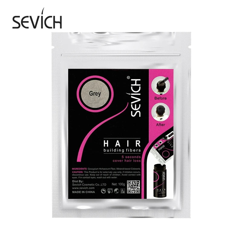 SEVICH 100g Hair Fibers Refill Bag Bald Extension Hair Growth Powder Salon Professional Hair Treatment Unisex Hair Loss Products