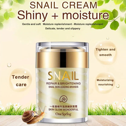 OneSpring Snail Cream Nourishing Anti Wrinkle+Gold Eye Cream Removal Dark Circles Eye Bag Repair Moisturizing Faical Skin Care