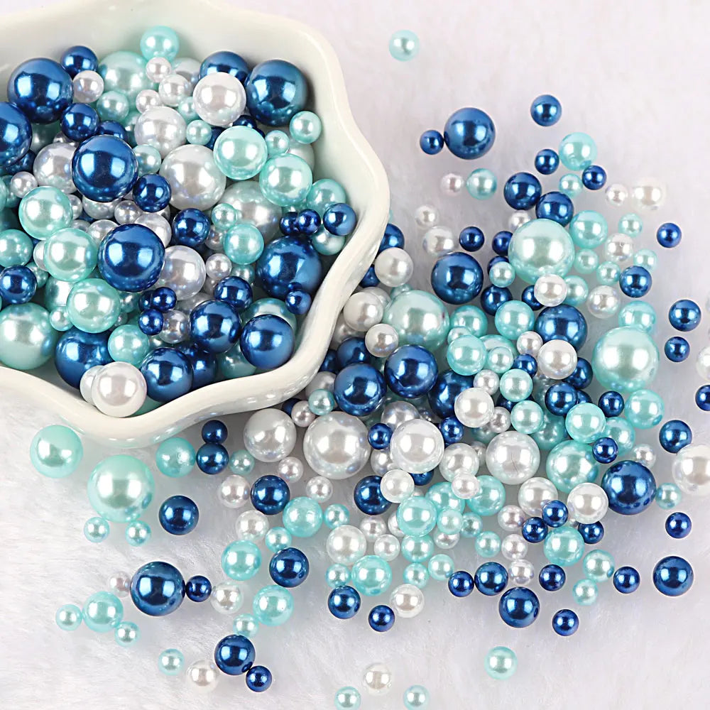 10g Random Mix 3-10mm No Hole ABS Imitation Pearl Bead For Vase Filler Makeup Brush For DIY  Jewelry Making  Decor  F0912