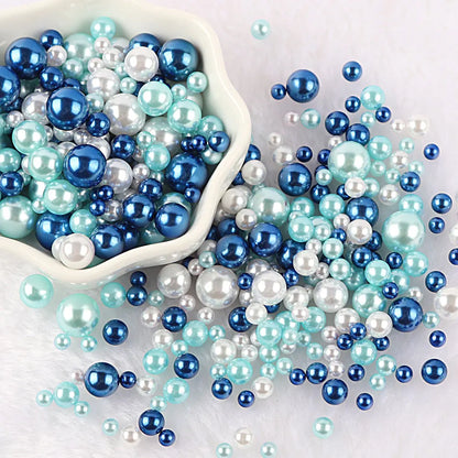 10g Random Mix 3-10mm No Hole ABS Imitation Pearl Bead For Vase Filler Makeup Brush For DIY  Jewelry Making  Decor  F0912