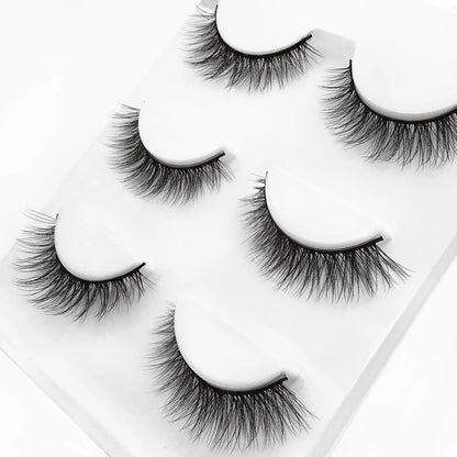 SHIDISHANGPIN 3 pairs 27 styles 3D Faux Mink Hair Soft False Eyelashes Fluffy Wispy Thick Fake Lash Handmade Eyelash Eye Makeup