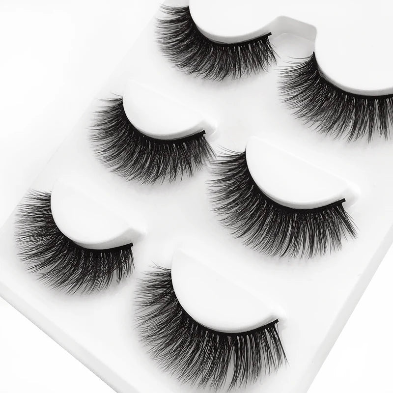 SHIDISHANGPIN 3 pairs 27 styles 3D Faux Mink Hair Soft False Eyelashes Fluffy Wispy Thick Fake Lash Handmade Eyelash Eye Makeup