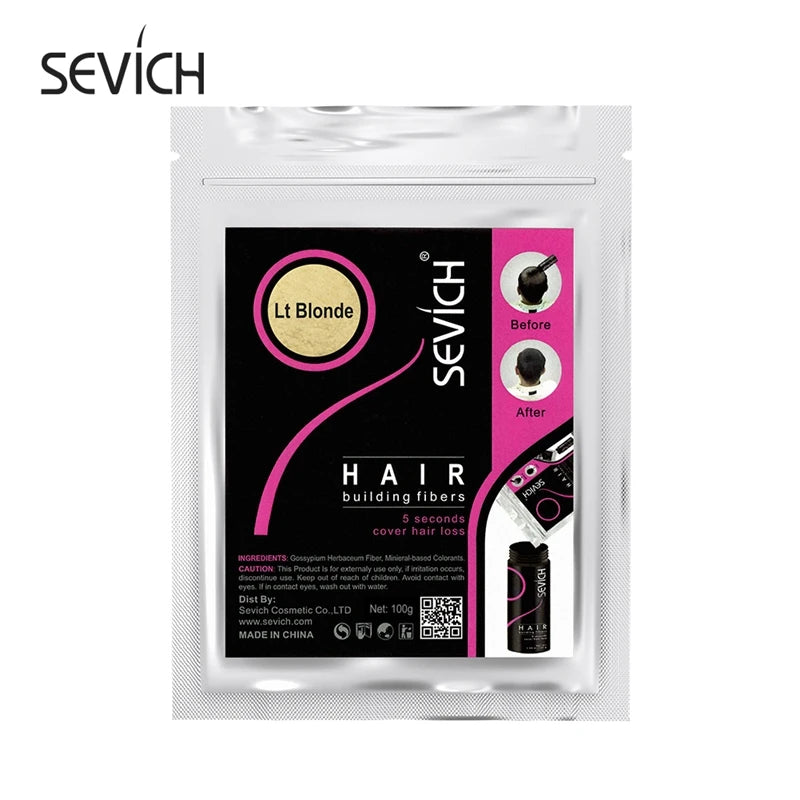 SEVICH 100g Hair Fibers Refill Bag Bald Extension Hair Growth Powder Salon Professional Hair Treatment Unisex Hair Loss Products