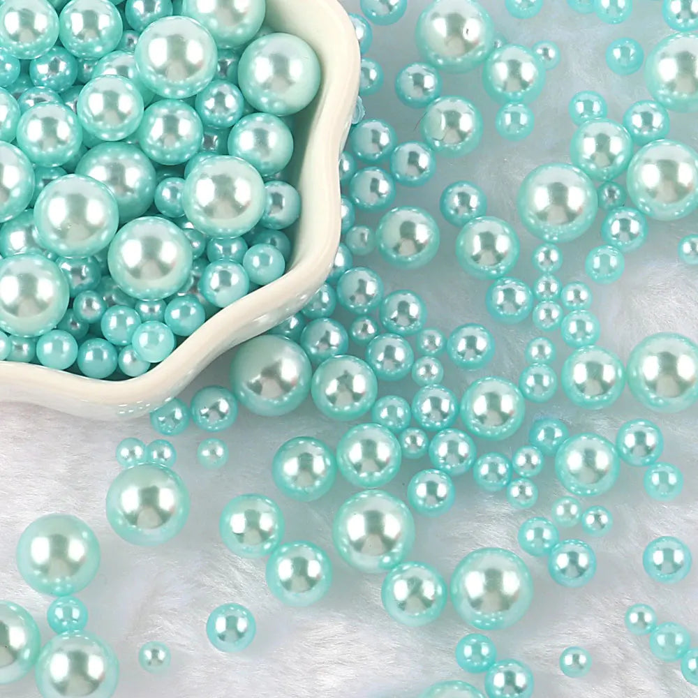 10g Random Mix 3-10mm No Hole ABS Imitation Pearl Bead For Vase Filler Makeup Brush For DIY  Jewelry Making  Decor  F0912