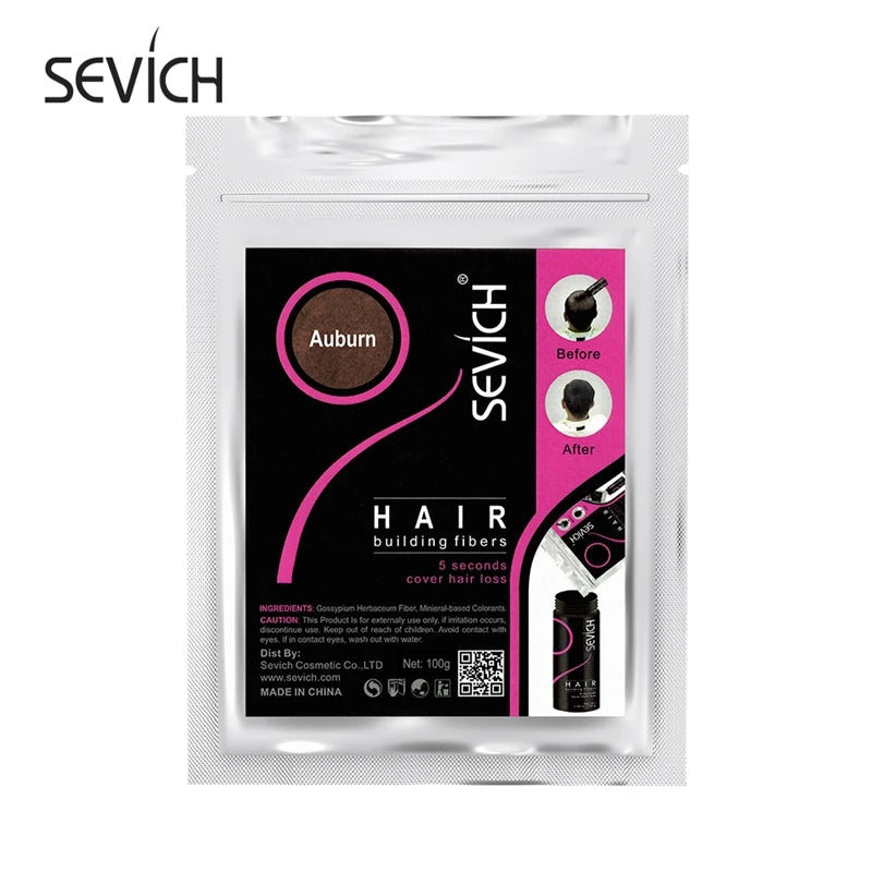 SEVICH 100g Hair Fibers Refill Bag Bald Extension Hair Growth Powder Salon Professional Hair Treatment Unisex Hair Loss Products