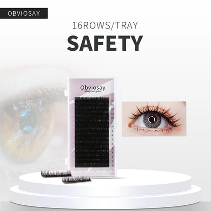High Quality 16 Rows Faux Mink Eyelashes 0.03-0.20 Thickness Soft Individual Lashes for Eyelash Extension False Eyelashes