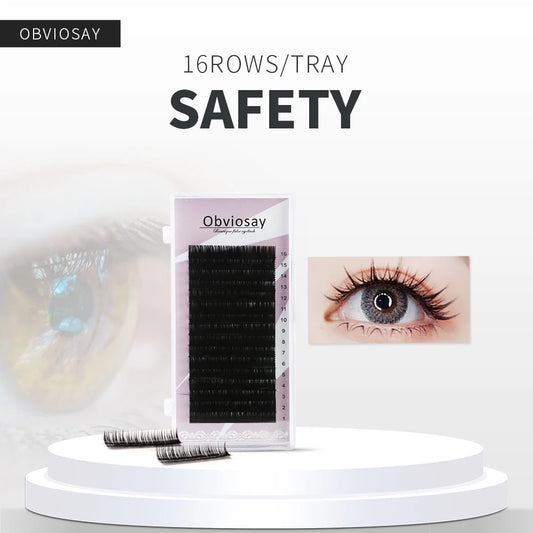 High Quality 16 Rows Faux Mink Eyelashes 0.03-0.20 Thickness Soft Individual Lashes for Eyelash Extension False Eyelashes