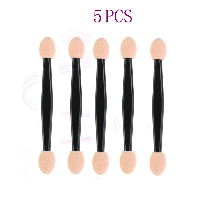 50/5PCS Disposable Eye shadow Brushes Dual Sided Sponge Nylon Makeup Eye Shadow Brushes For Cosmetic Applicator Make up Hot