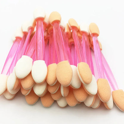 50/5PCS Disposable Eye shadow Brushes Dual Sided Sponge Nylon Makeup Eye Shadow Brushes For Cosmetic Applicator Make up Hot