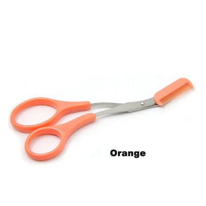Eyebrow Trimmer Scissor with Comb Facial Eyelash Hair Removal Grooming Shaping Eyebrow Shaver Cosmetic Makeup Accessories Eyebr