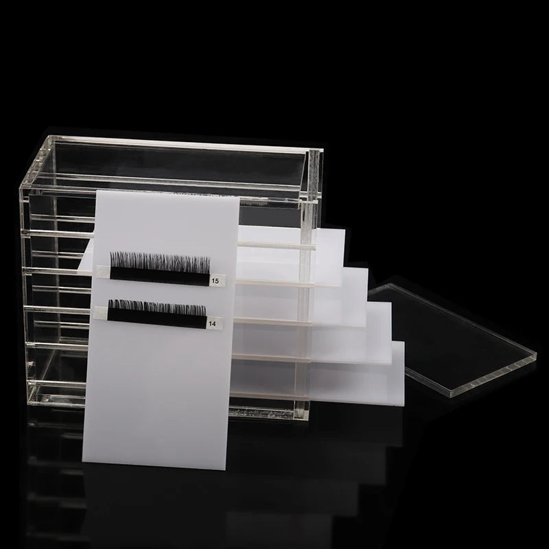 5 Layers Acrylic Pallet Lash Organizer Holder Eyelash Extension Storage Box Display Stand Makeup Tools Lashes Lifting Supplies