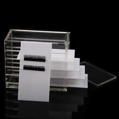 5 Layers Acrylic Pallet Lash Organizer Holder Eyelash Extension Storage Box Display Stand Makeup Tools Lashes Lifting Supplies
