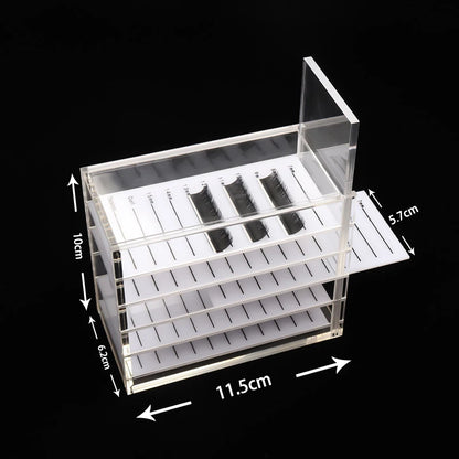 5 Layers Acrylic Pallet Lash Organizer Holder Eyelash Extension Storage Box Display Stand Makeup Tools Lashes Lifting Supplies