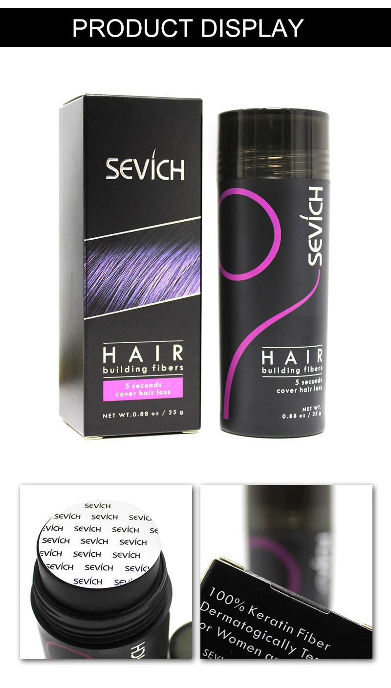 25g Hair Fibers Keratin Thickening Spray Hair Fiber Refill Hair Building Fibers Instant Regrowth Powders Hair Growth Product