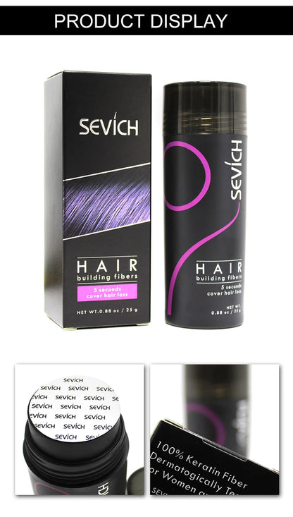 25g Hair Fibers Keratin Thickening Spray Hair Fiber Refill Hair Building Fibers Instant Regrowth Powders Hair Growth Product
